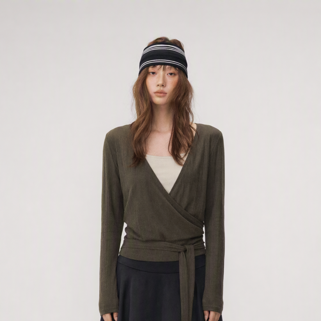 Wrap Tie Knit Top
