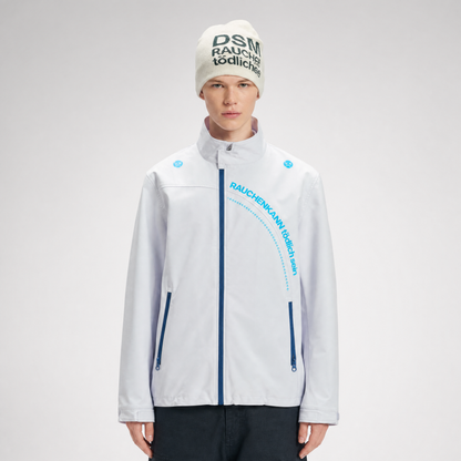 Teflon Stand-Collar Windbreaker Jacket