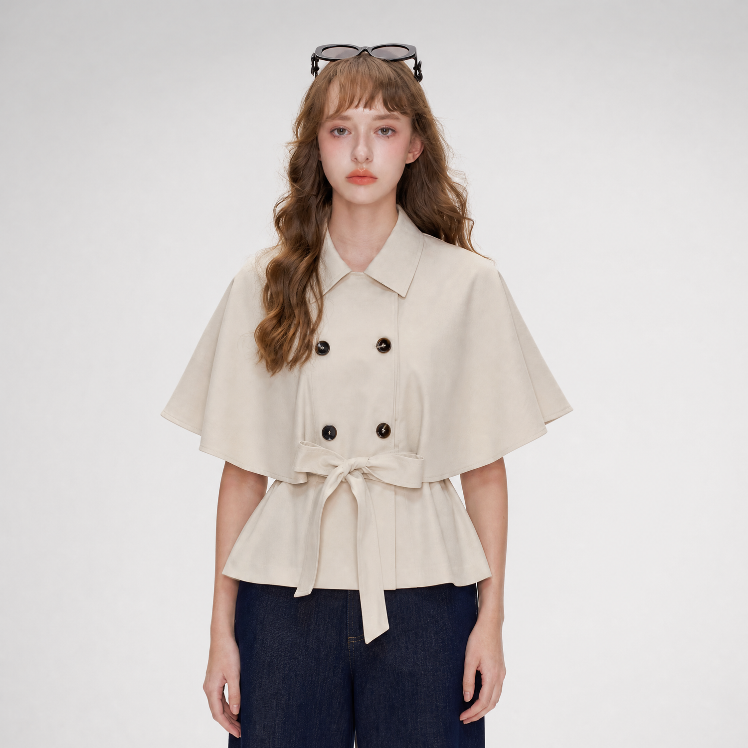 Lyocell Cotton Cape Jacket