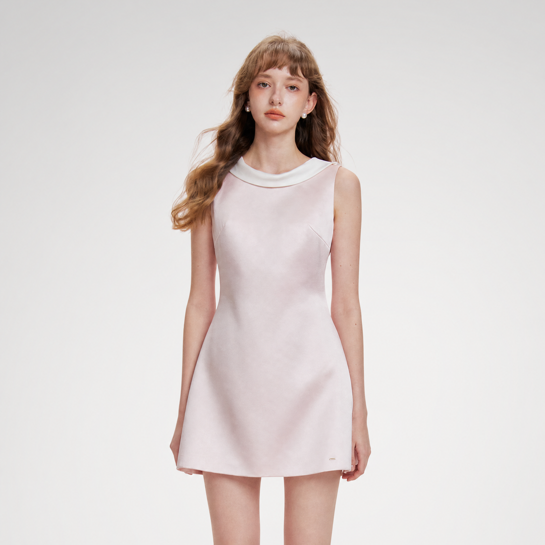 Satin Open-Back Bow Dress