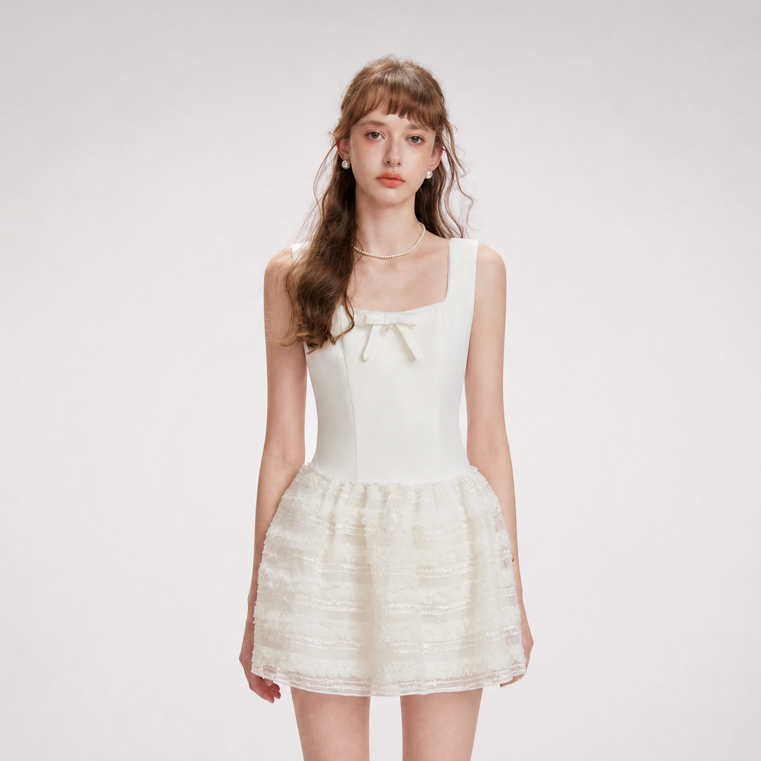 Matte Bow A-Line Dress