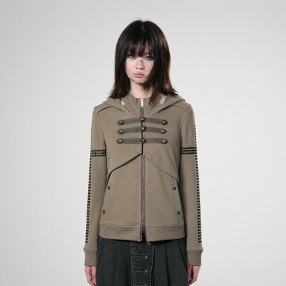 Metal Toggle Hooded Sweatshirt