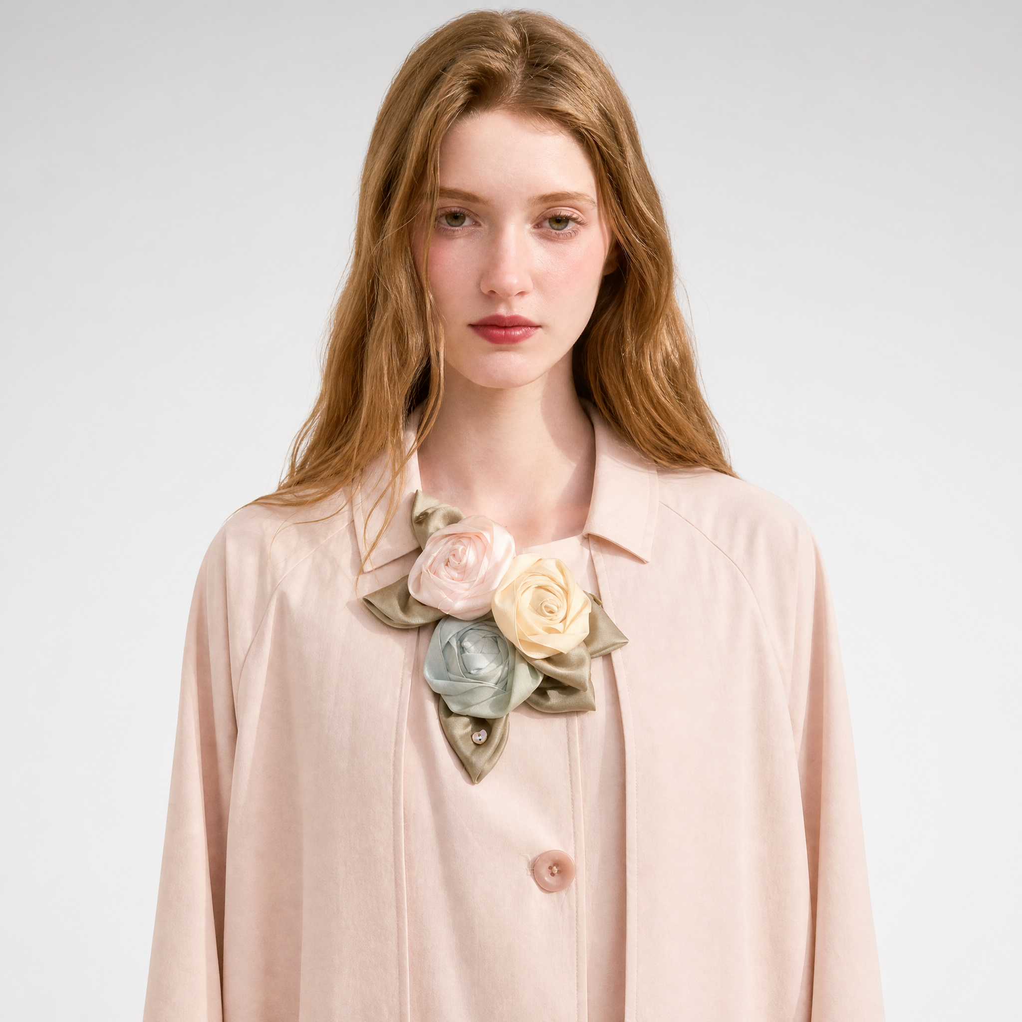 Handcrafted 3D Camellia Brooch