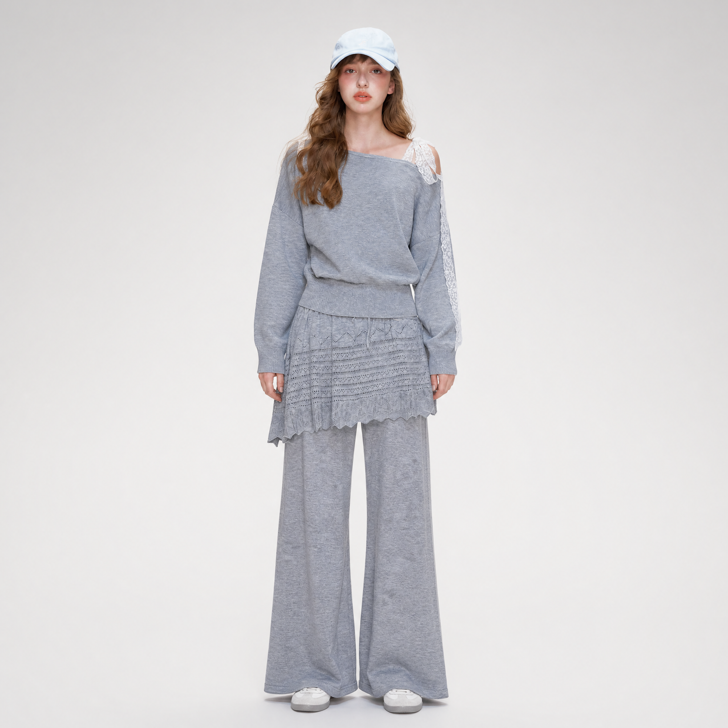 Wool Blend Asymmetric Knit Set