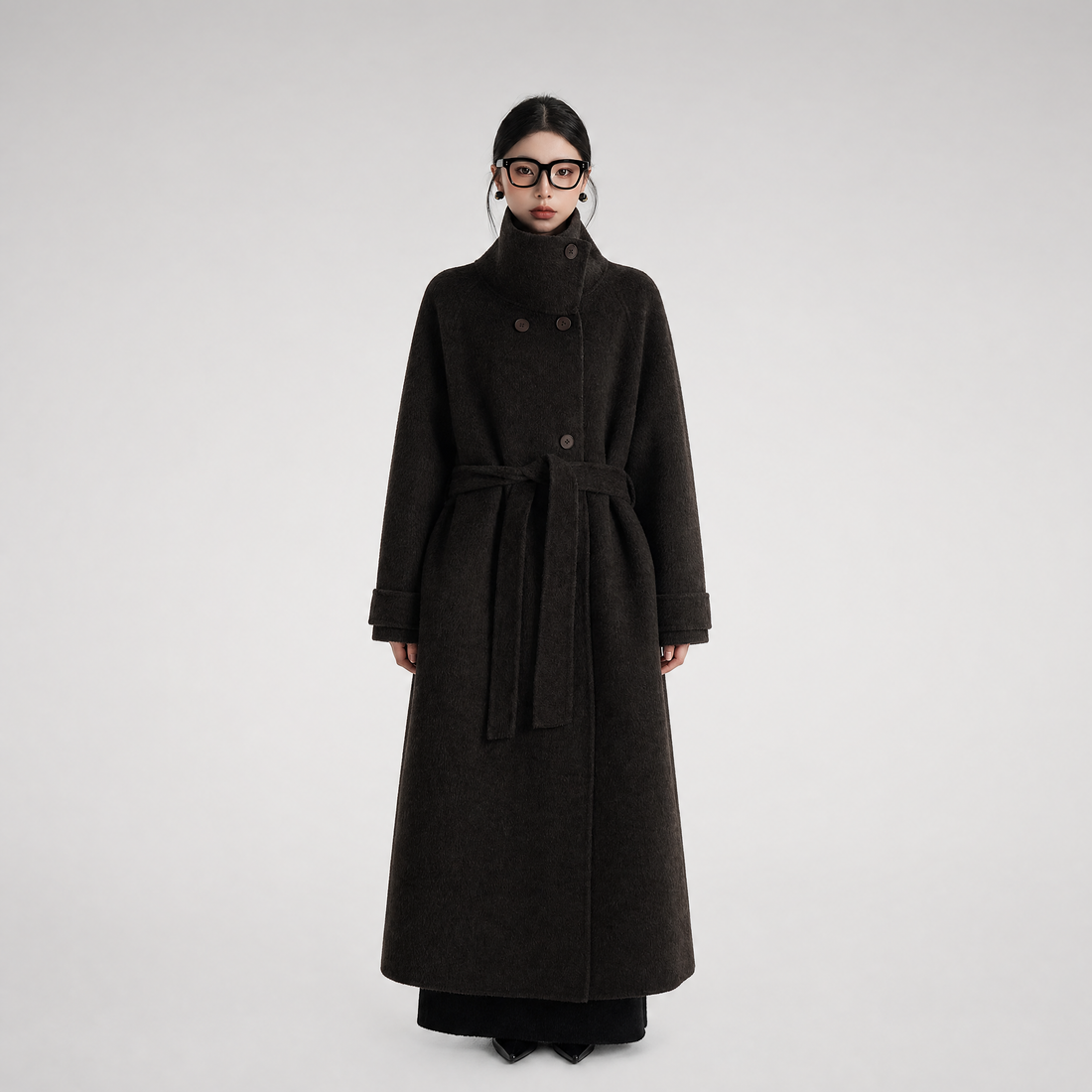 Hand-Sewn Longline Wool Coat