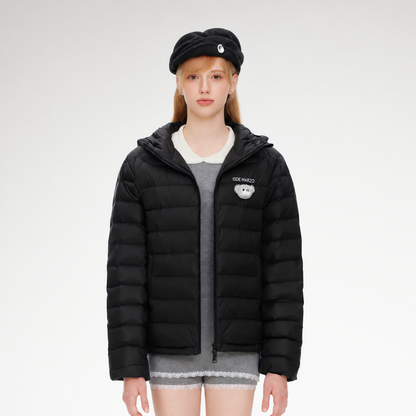 Quilted Hooded Lightweight Down Jacket