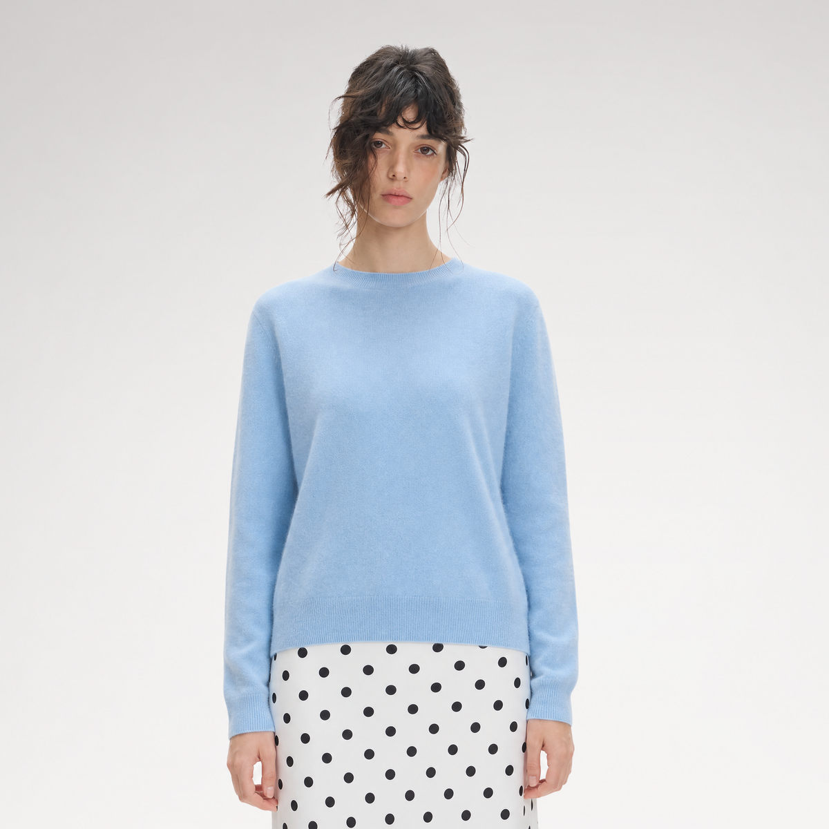 Brushed Knit Crewneck Sweater