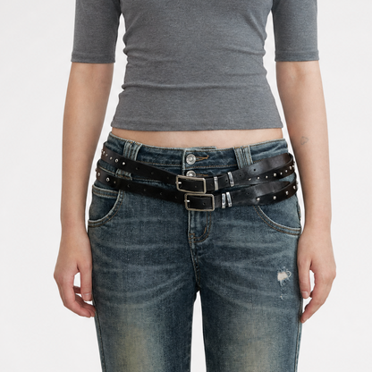 PU Double-Track Rivet Belt