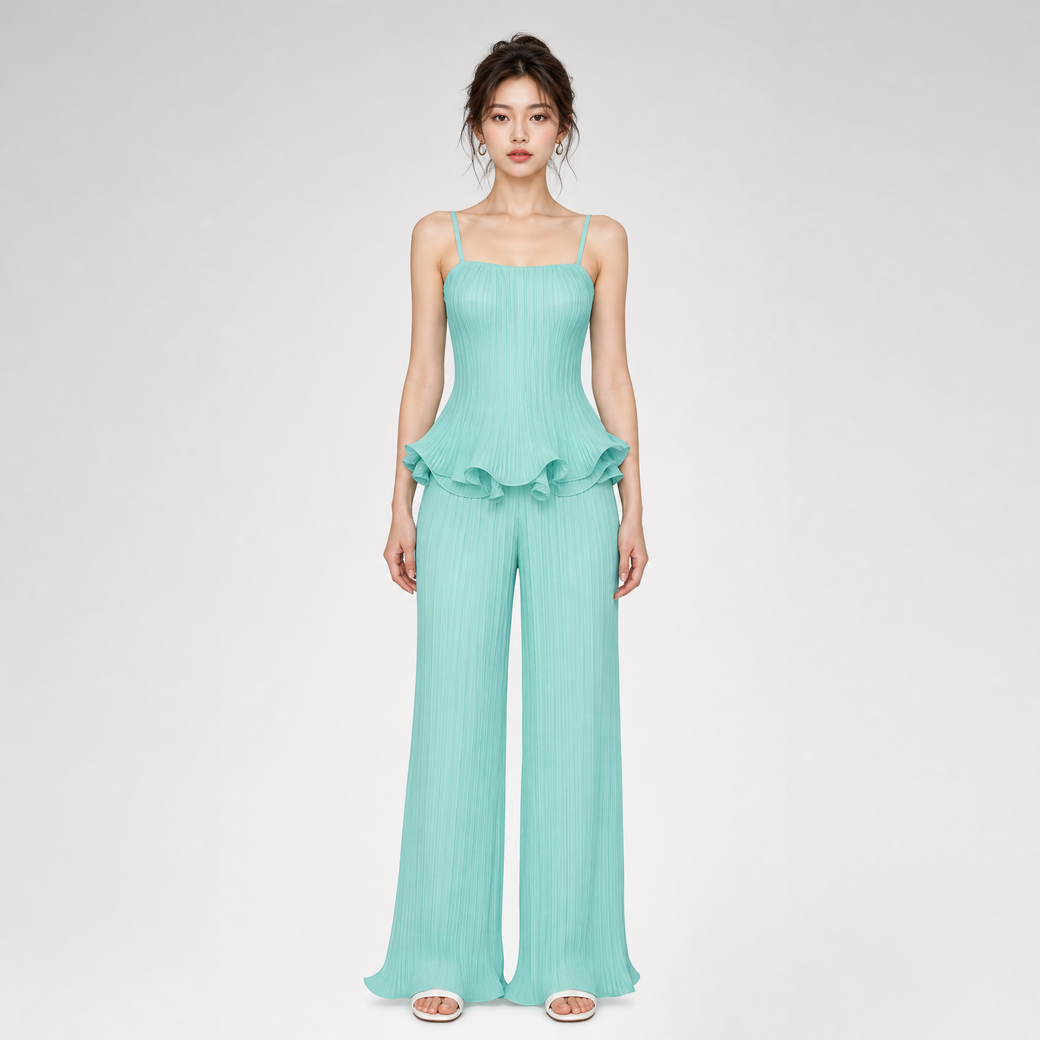 Pleated Structured Bandeau Corset Top