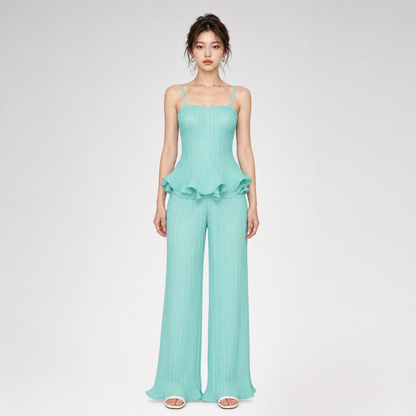 Pleated Structured Bandeau Corset Top