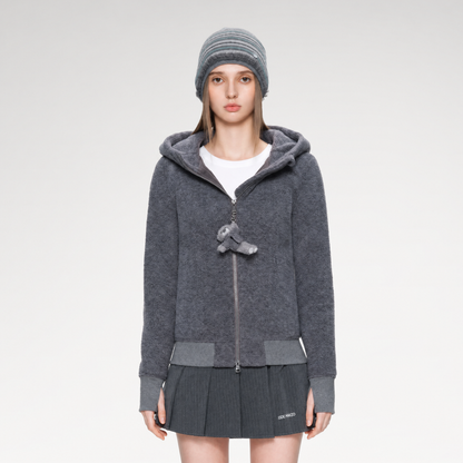 Soft Fleece Slim-Fit Hooded Jacket