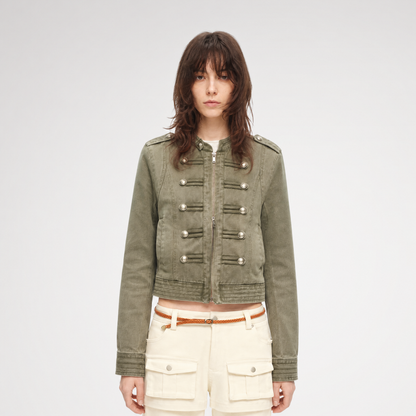 Washed Cotton Napoleon Jacket