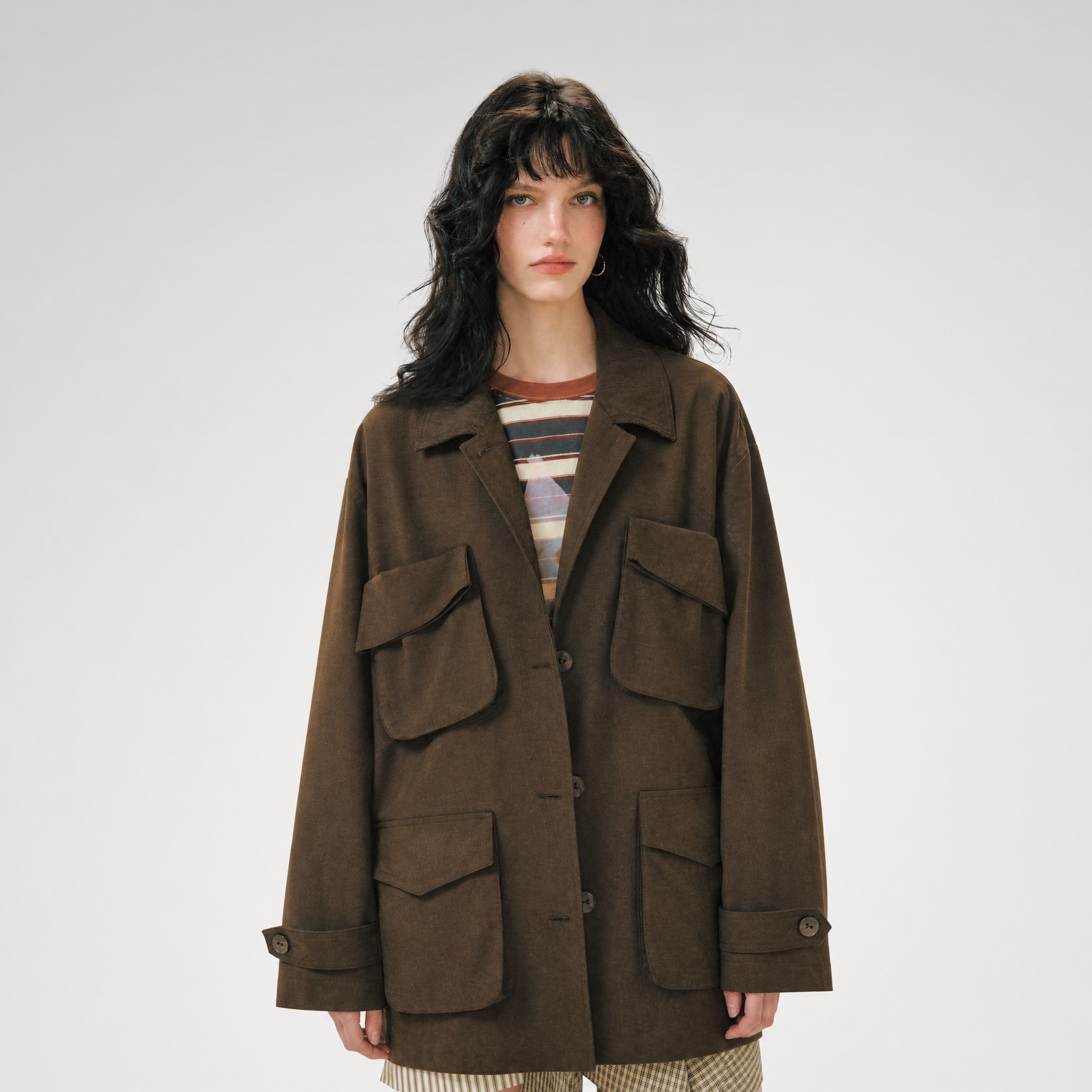 Lyocell Utility Oversized Jacket