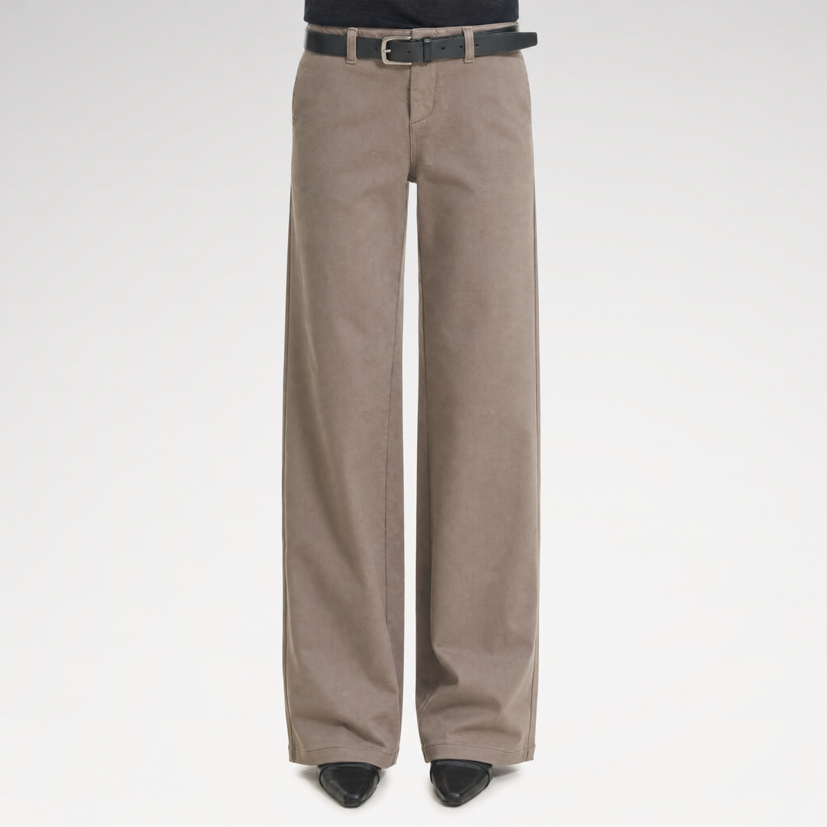 Waistband-Free Straight-Leg Denim Jeans