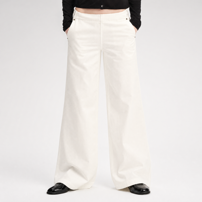 Pure Cotton Wide-Leg Jeans