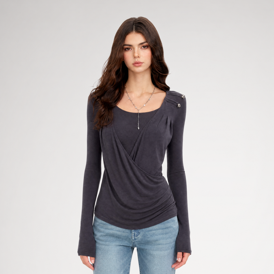 Modal Draped Layered Top