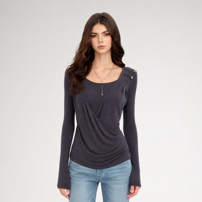 Modal Draped Layered Top