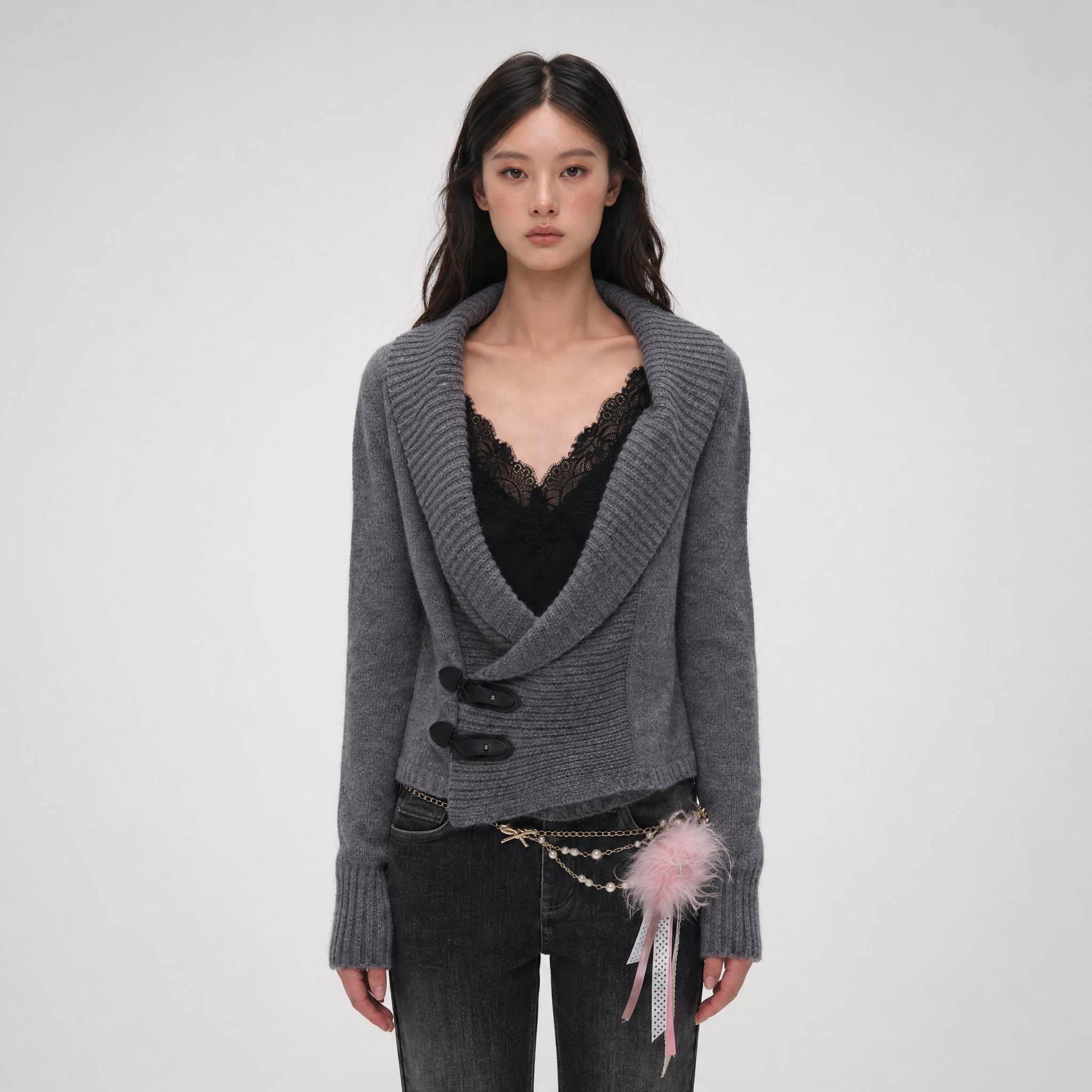 Wool Blend Shawl Cardigan