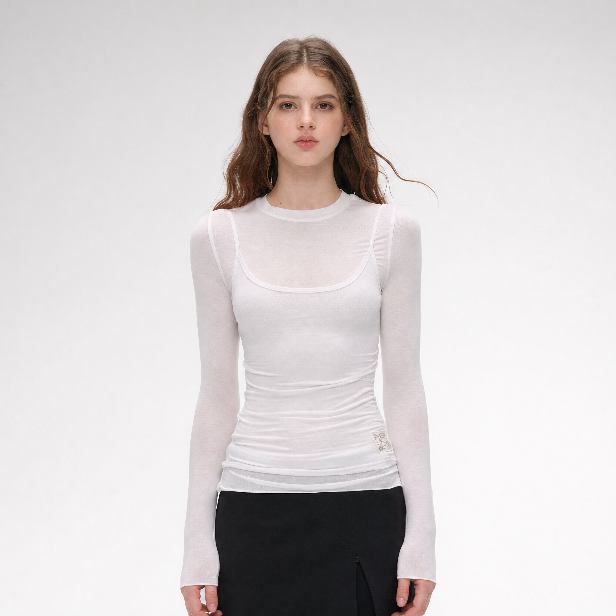 Cashmere Layered Fitted T-shirt
