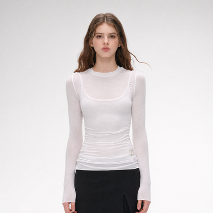 Cashmere Layered Fitted T-shirt