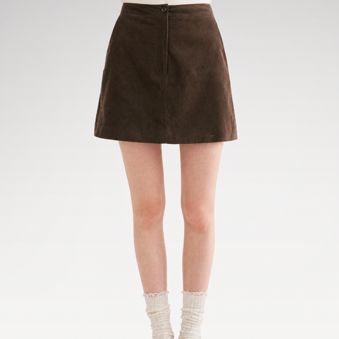 Corduroy High-Waisted A-Line Skirt