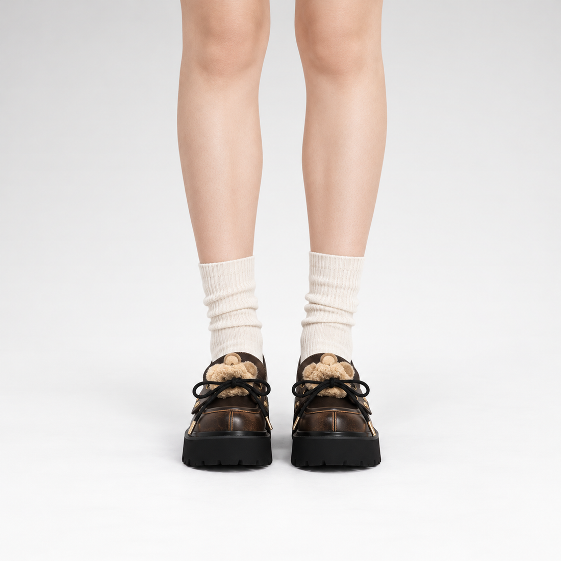 Tape Measure Bow Loafers