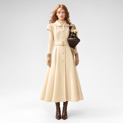 Шерстяное платье с воротником Питер Пэн