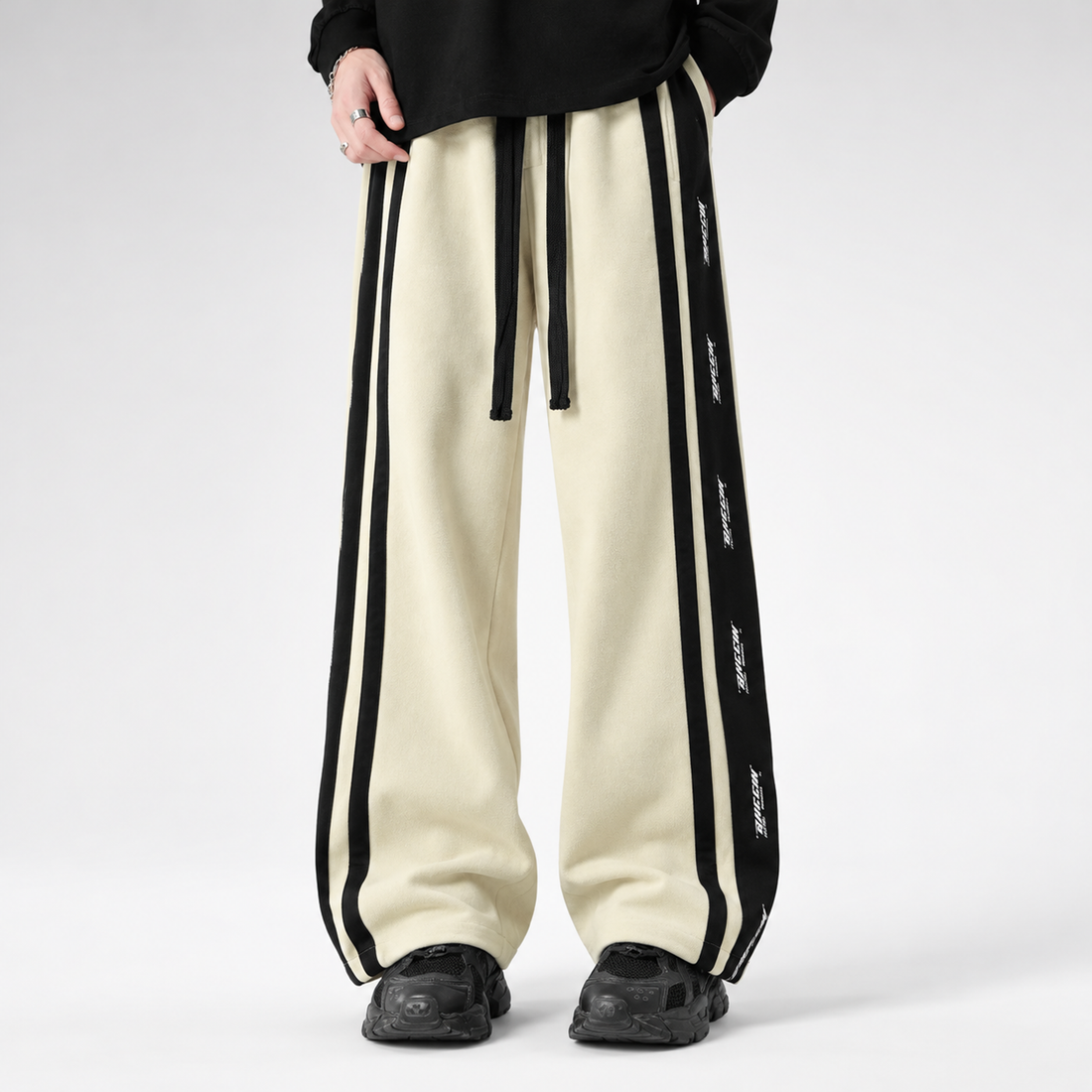 Faux Suede Wide-Leg Pants