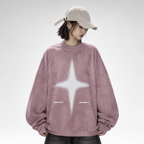 Eco Suede Oversized Sweatshirt