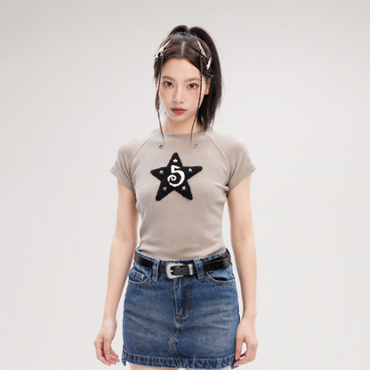 Star Applique Slim T-Shirt