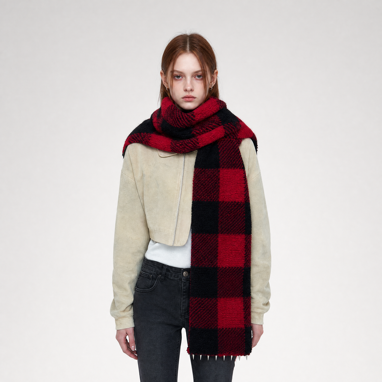 Thickened Punk Plaid Scarf