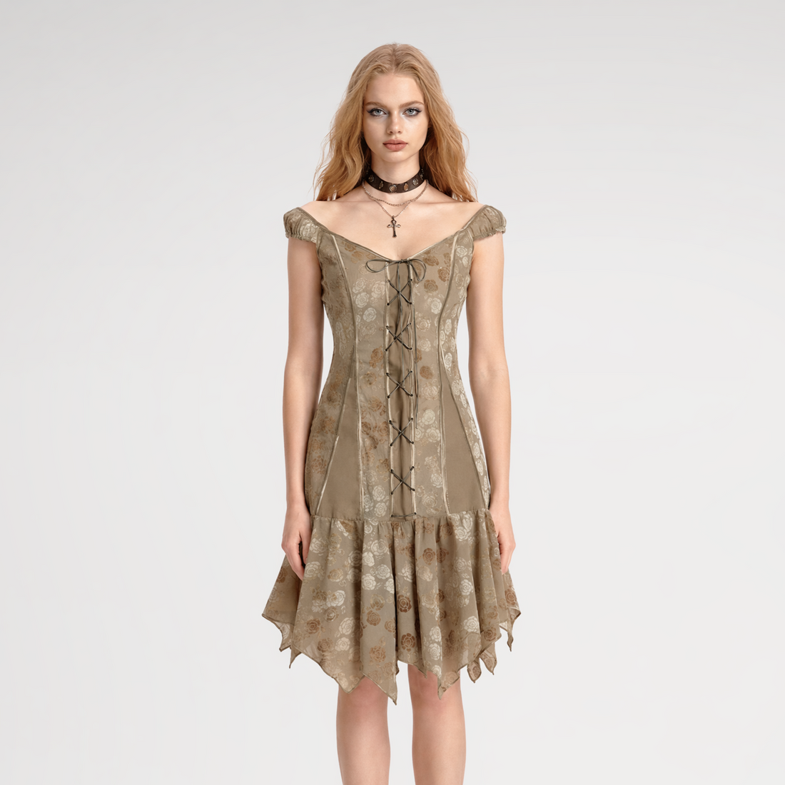 Velvet Rose Midi Dress