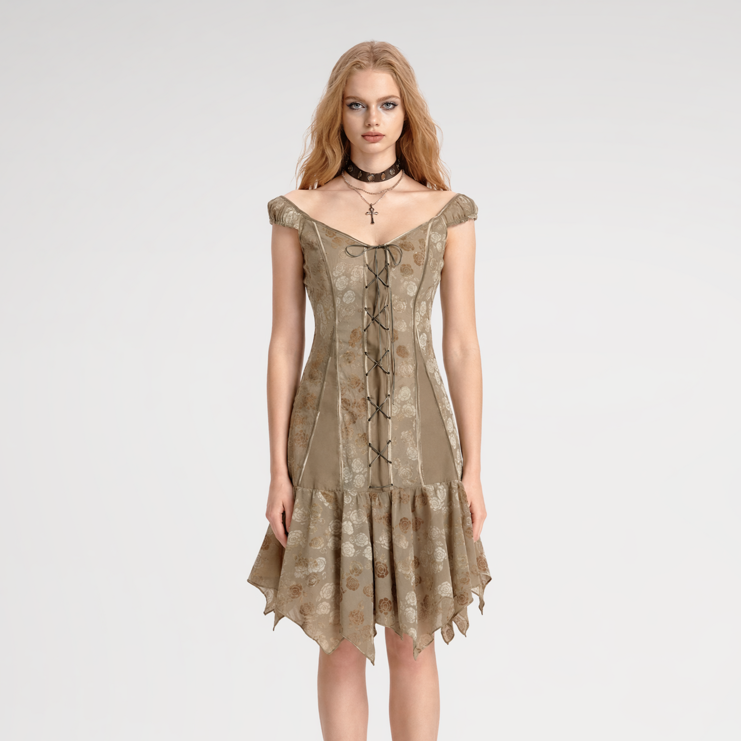 Velvet Rose Midi Dress