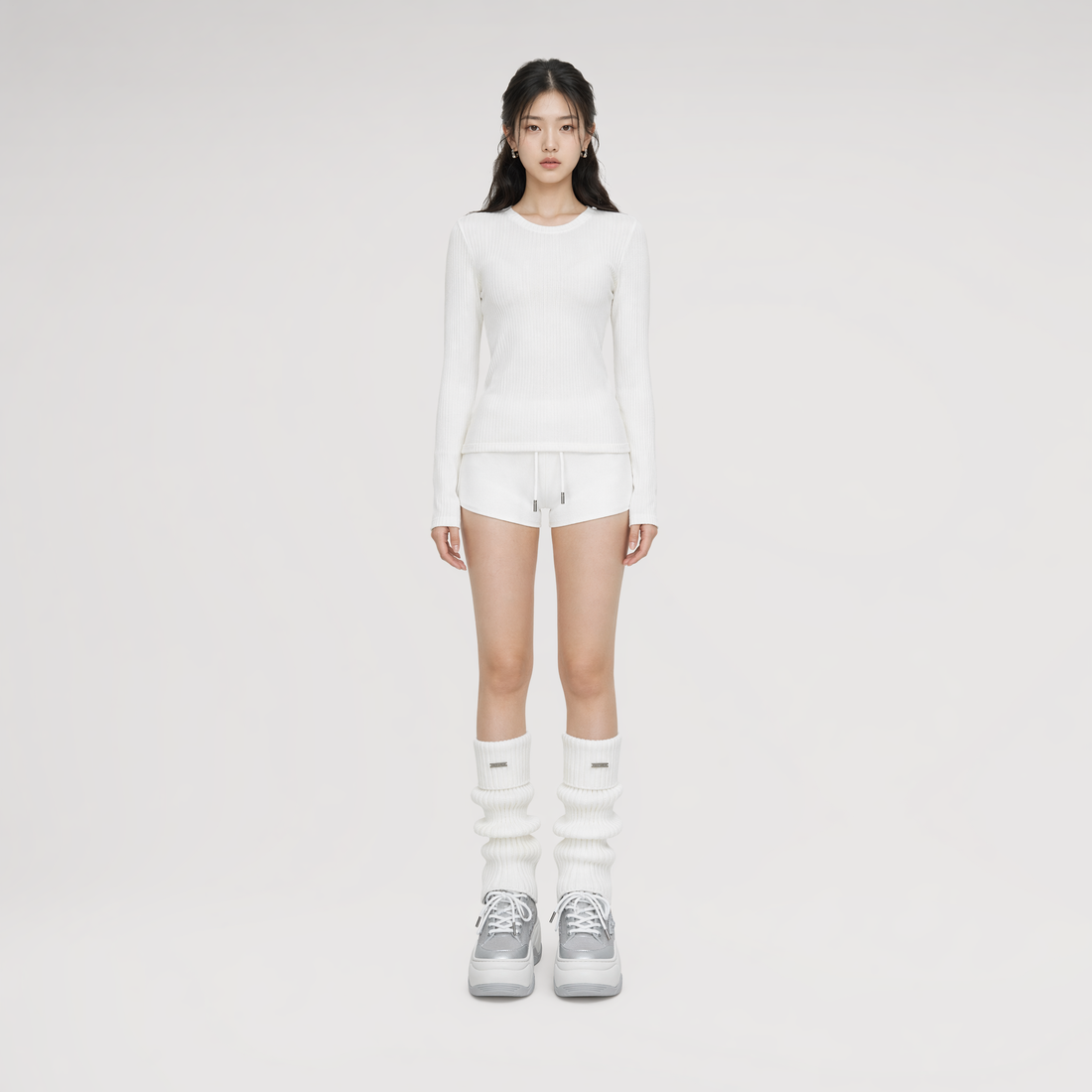 Silver Platform Sneakers
