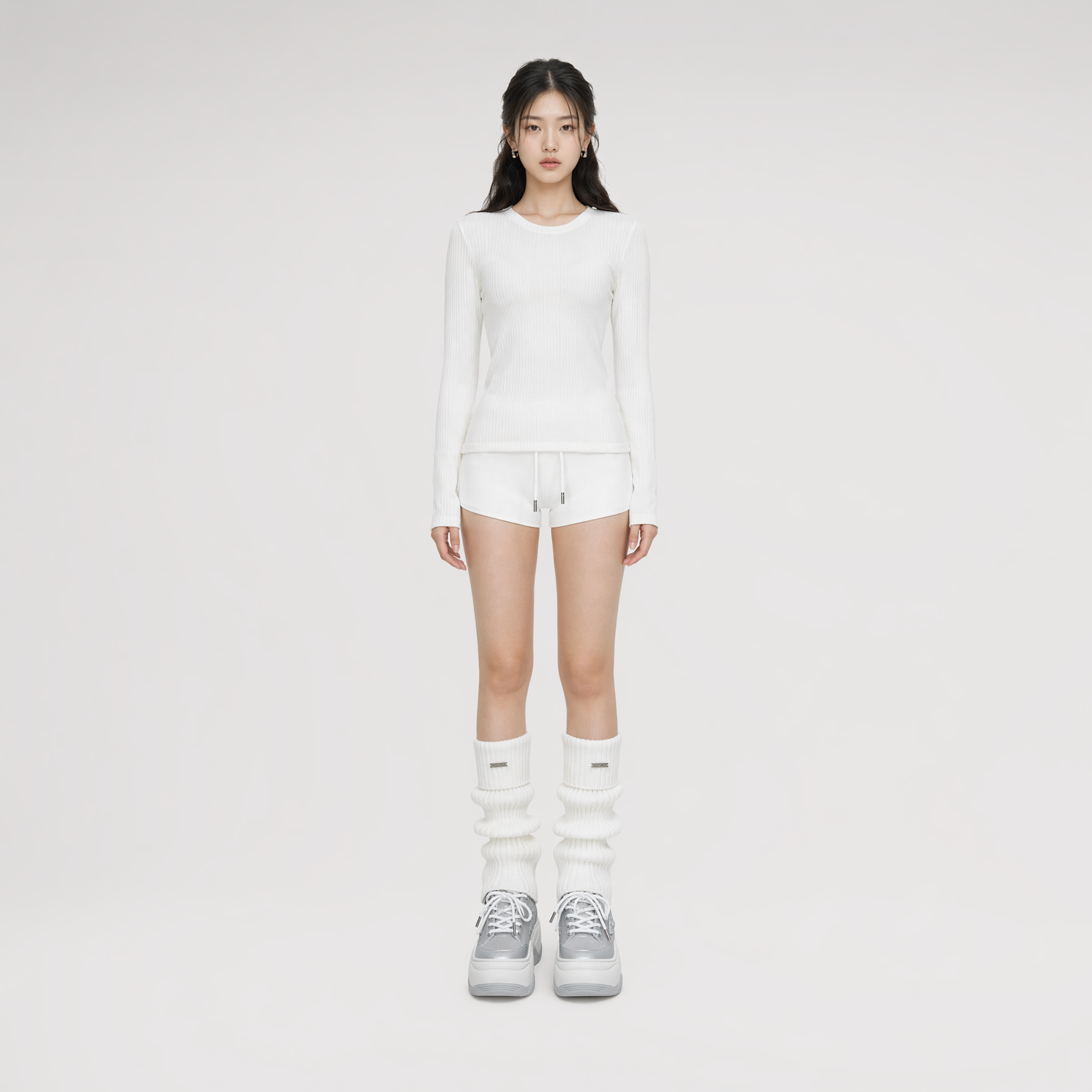 Silver Platform Sneakers
