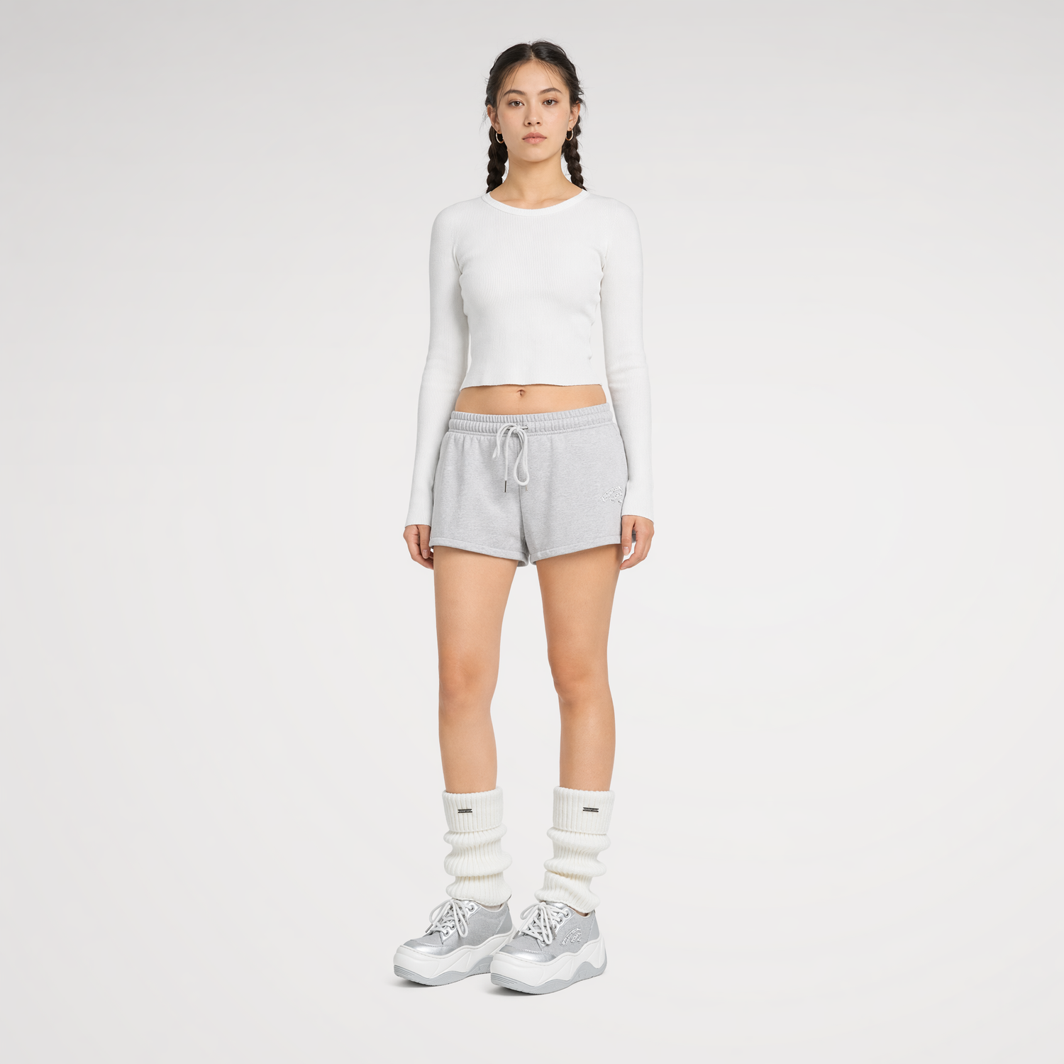 Silver Platform Sneakers