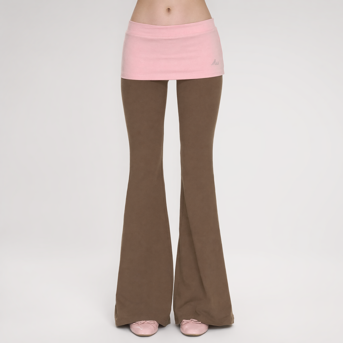 Rhinestone Flared Yoga Pants