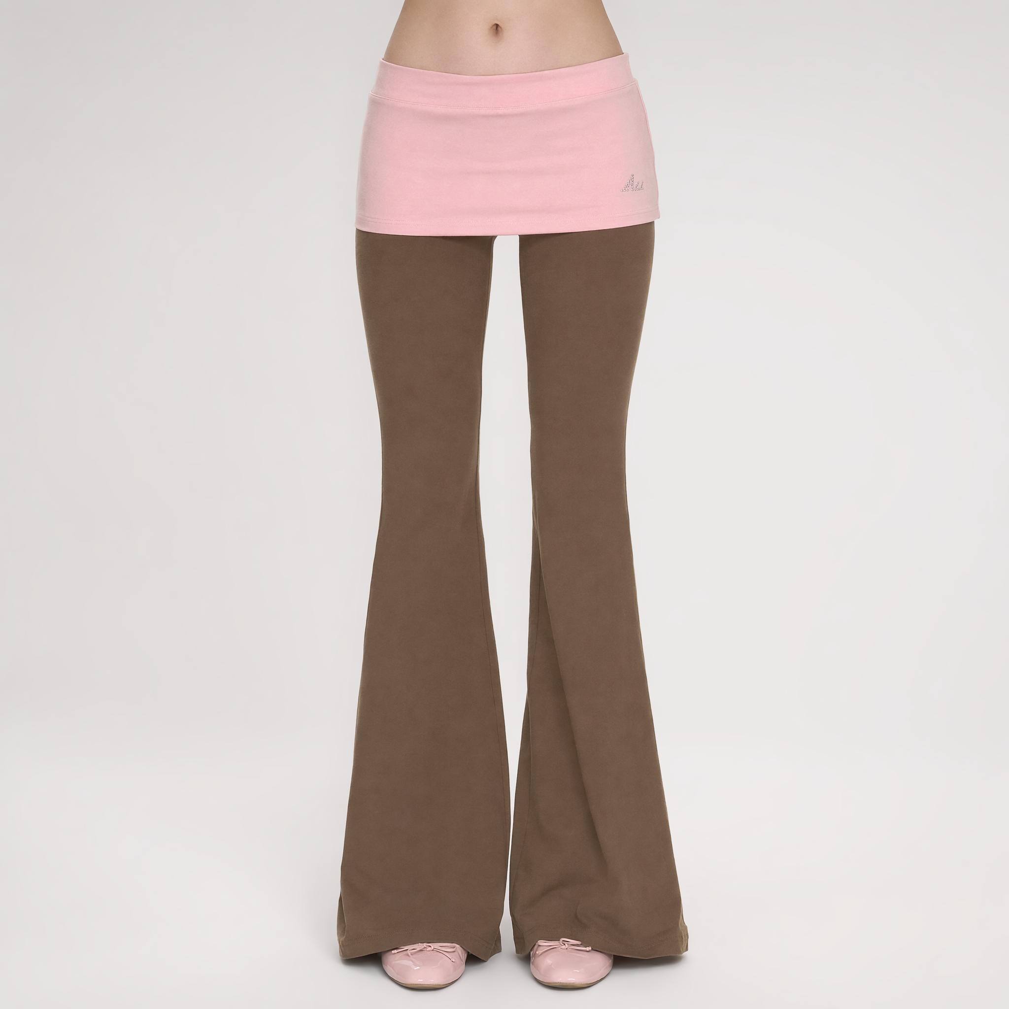 Rhinestone Flared Yoga Pants