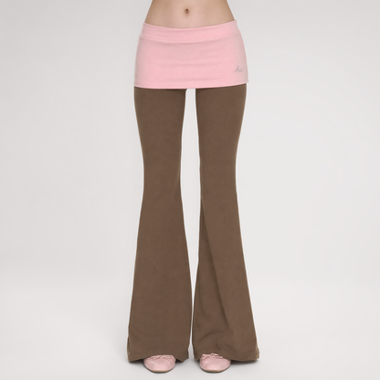 Rhinestone Flared Yoga Pants
