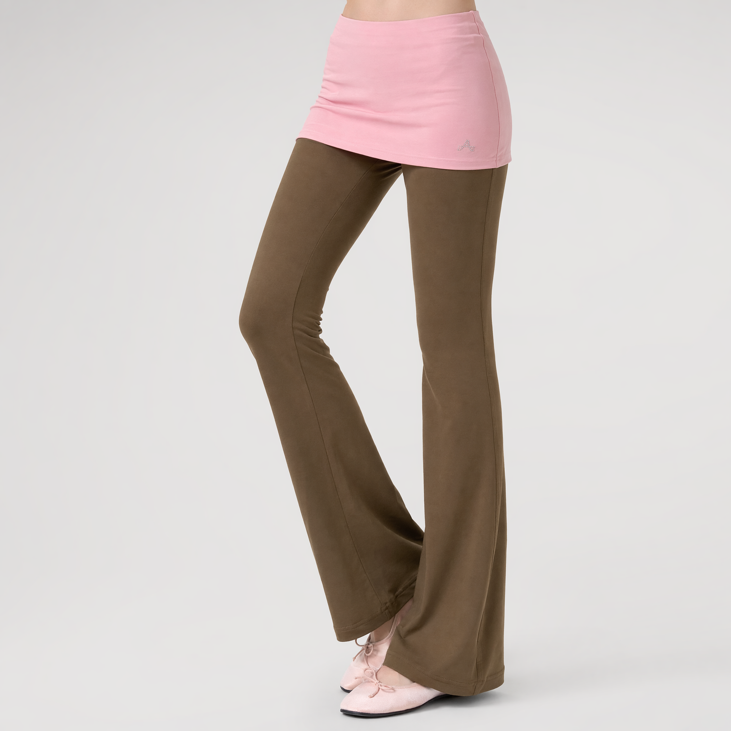 Rhinestone Flared Yoga Pants