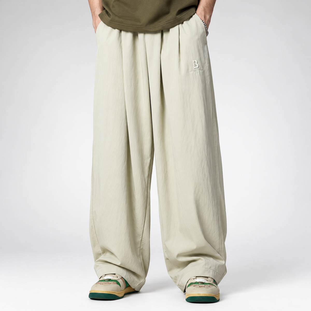 Relaxed Straight-Leg Trousers