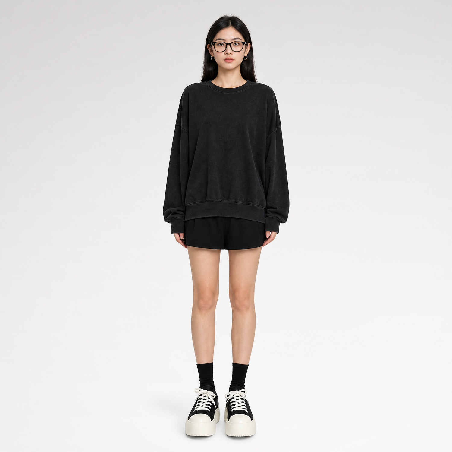 Leather Jumbo Platform Sneakers