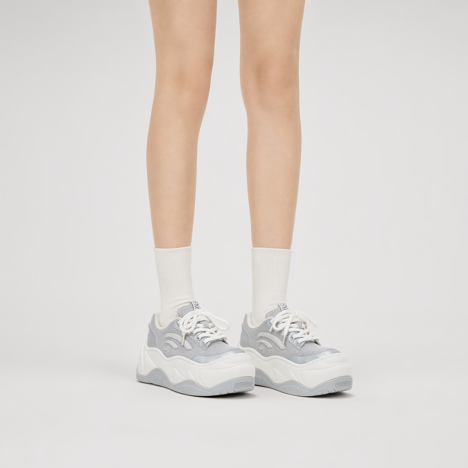 Wave Sole Platform Sneakers
