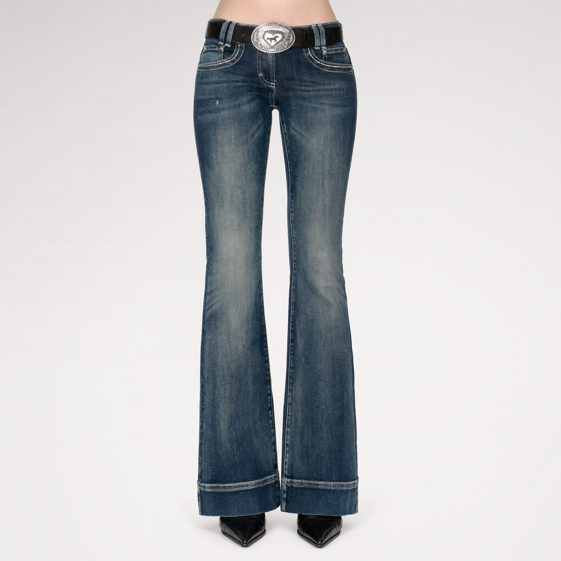 Wash Micro-Flare Jeans