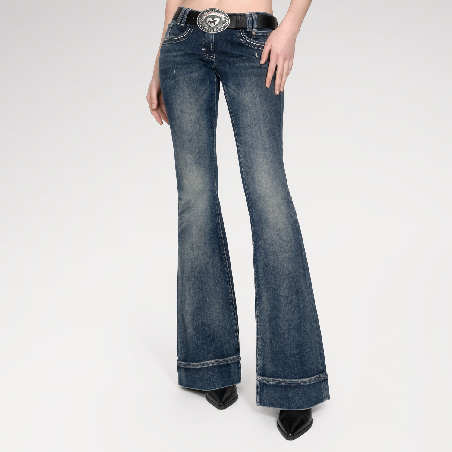 Wash Micro-Flare Jeans