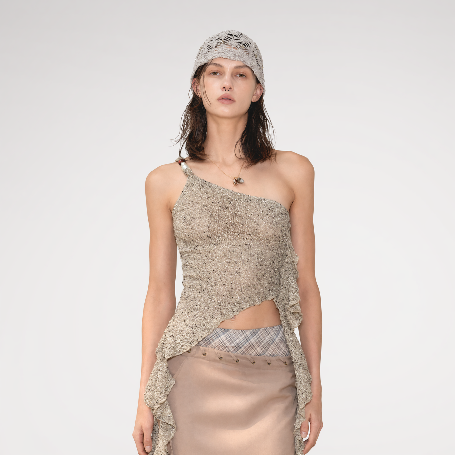 Beaded Asymmetrical Tank