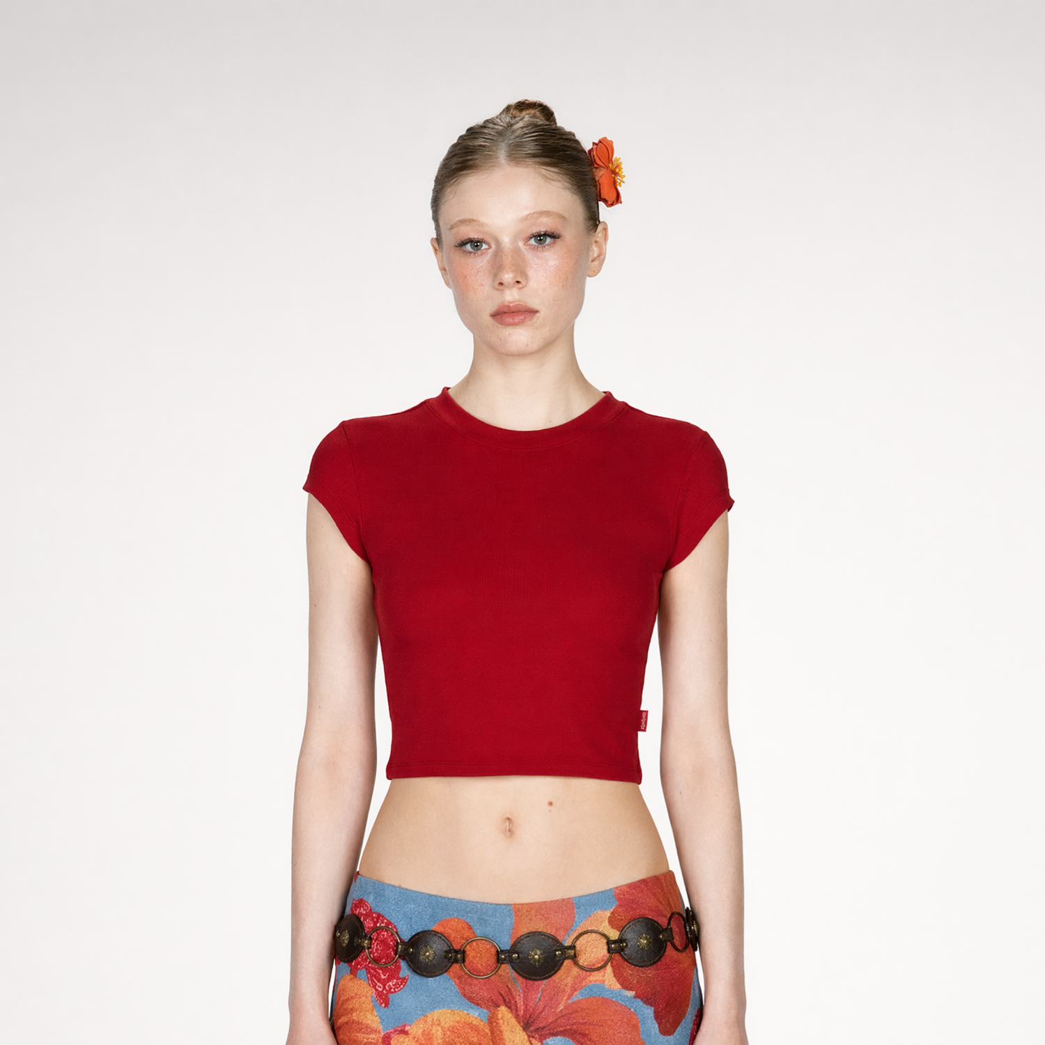 Open-Back Tie-Up T-Shirt