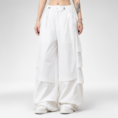 Teflon Wide-Leg Cargo Pants