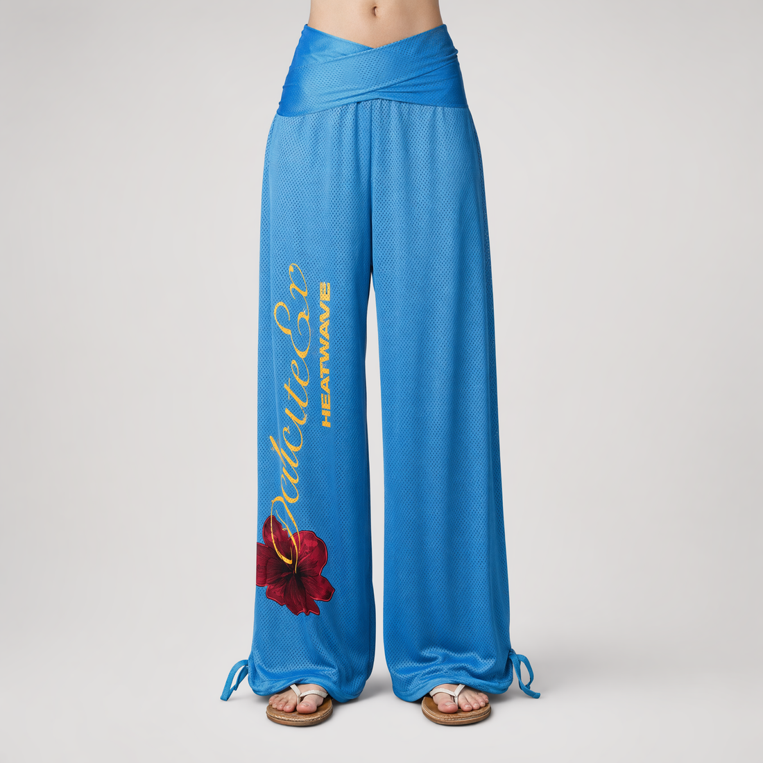 Printed Wide-Leg Pants
