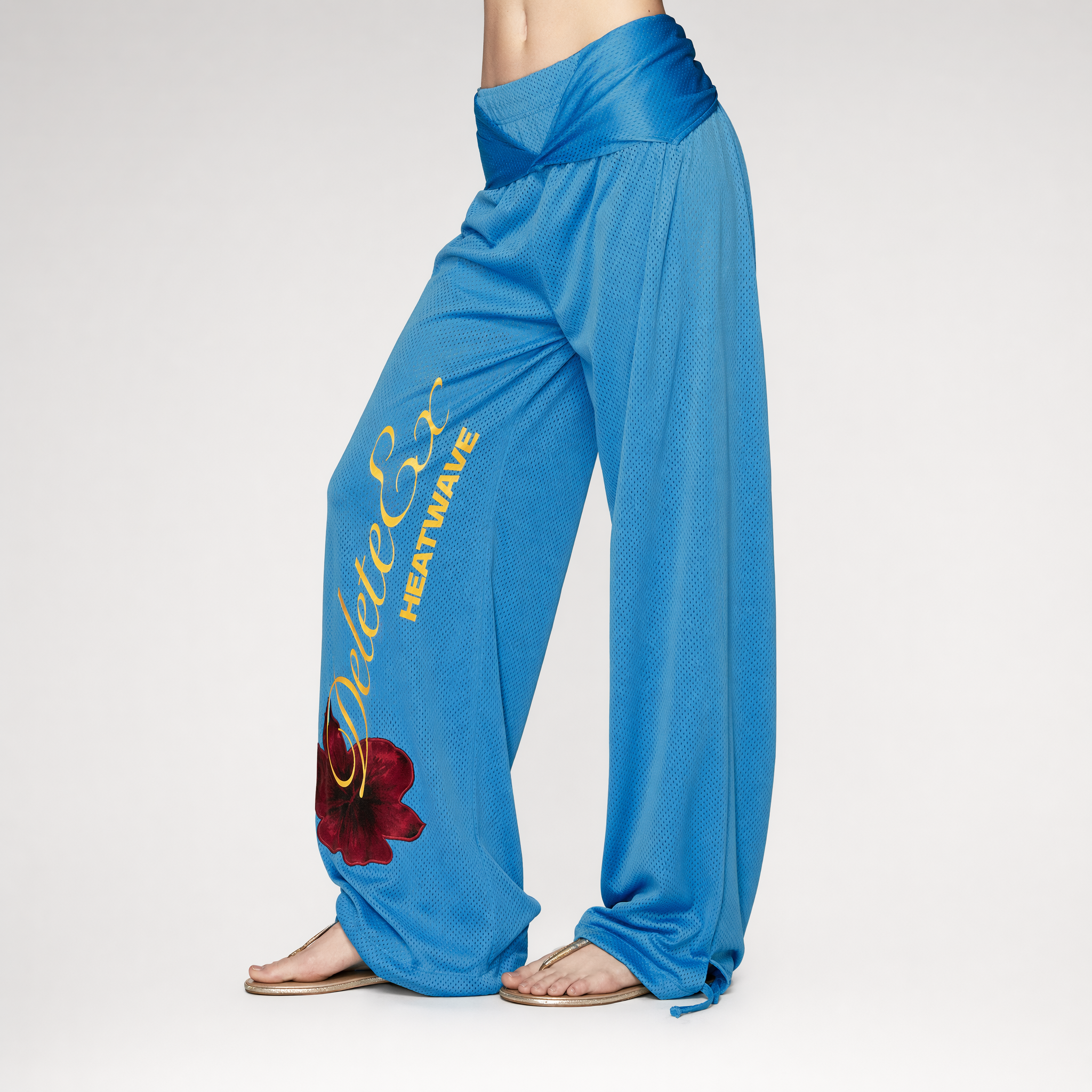 Printed Wide-Leg Pants